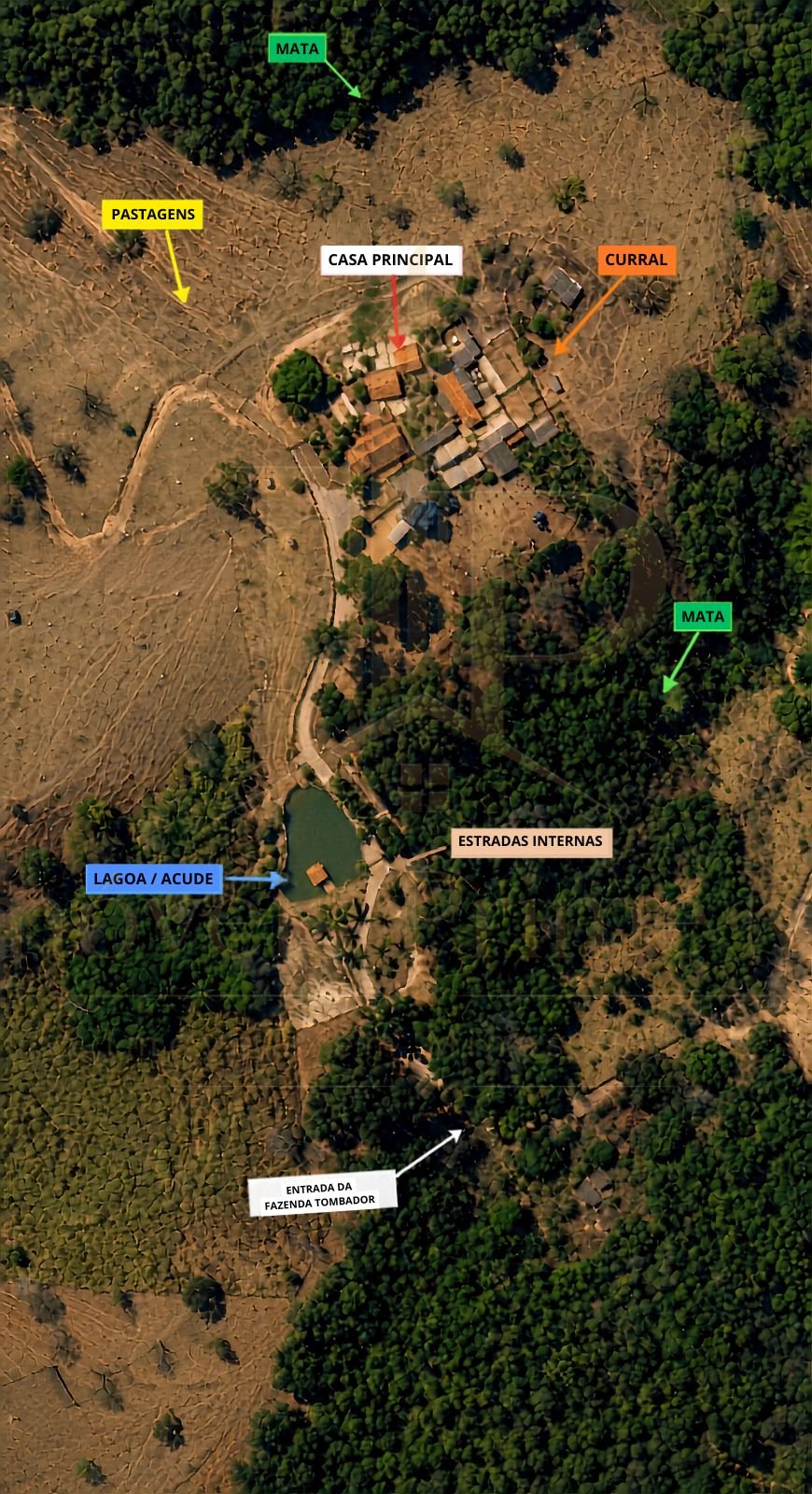 Fazenda Tombador em Itaúna/MG - Mapa Identificacao Lotes